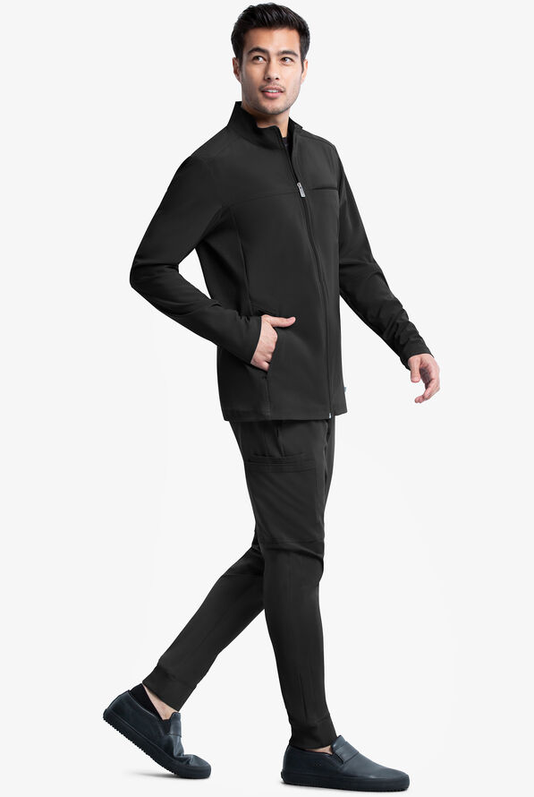 Chaqueta m&eacute;dica Cherokee Infinity con cremallera y 3 bolsillos para hombre - Black - 3