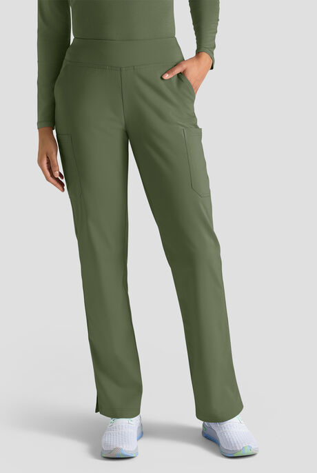 Butter-Soft STRETCH Women's 4-Pocket Knit Waistband Yoga Scrub Pants