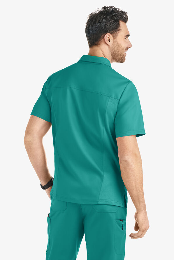 Advantage STRETCH Men's Short Sleeve Polo Scrub Top Uniform Advantage