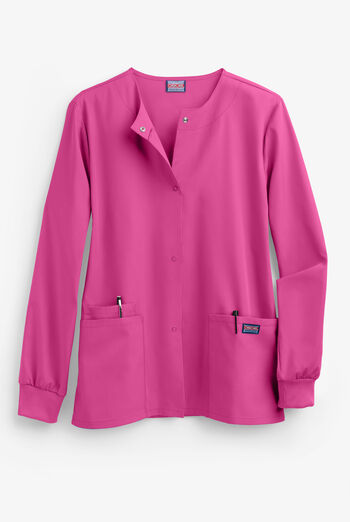 Cherokee Workwear Women's 3-Pocket Snap Front Scrub Jacket