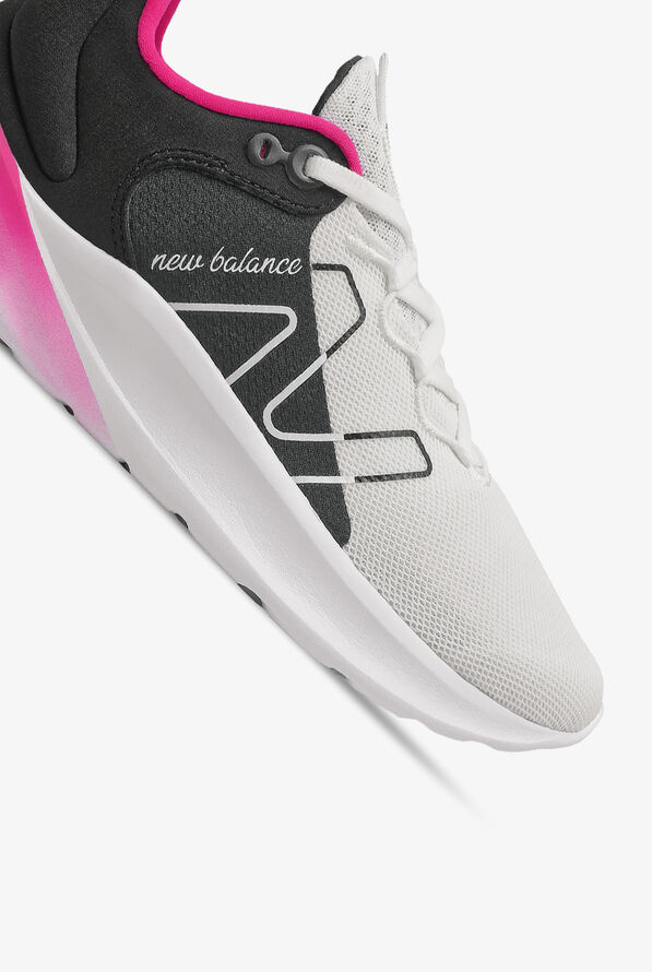 New Balance Fresh Foam Roav v2 White/ Black/ Pink Glo Women's Athletic Nursing Shoes - null - 3