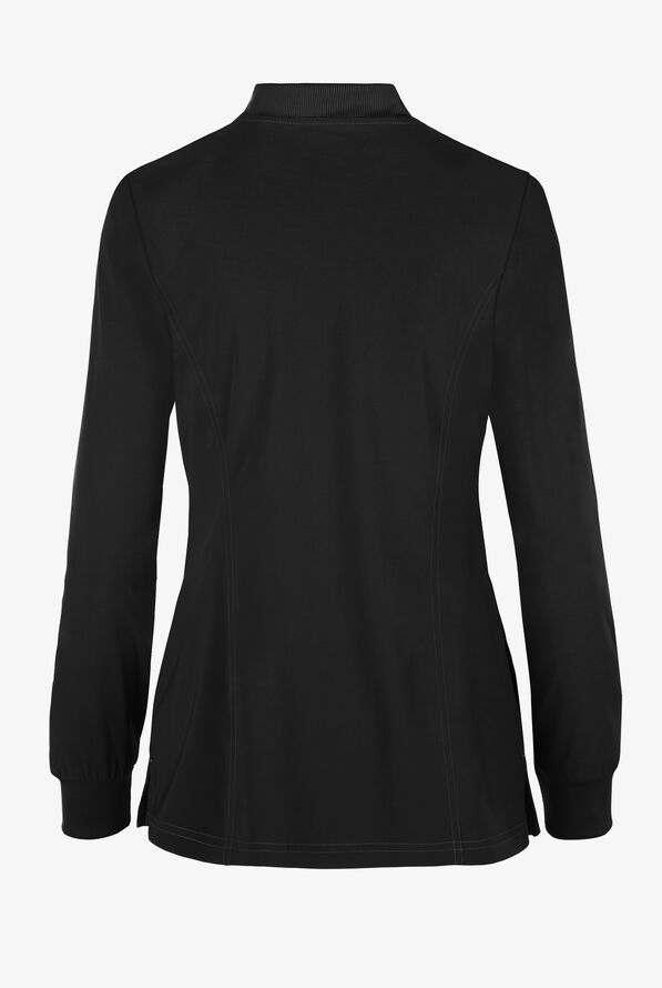 Chaqueta m&eacute;dica koi Basics Andrea con ribete de tejido y 2 bolsillos para mujer - Black - 2