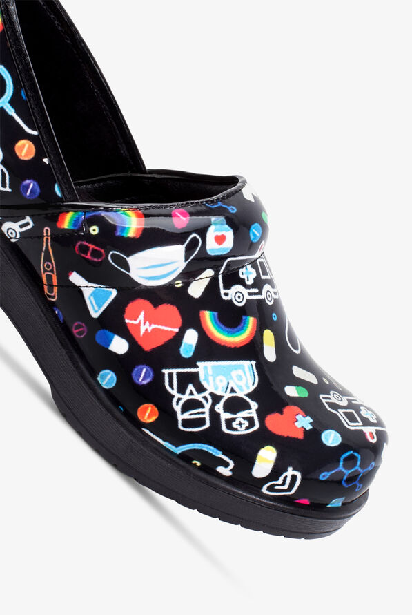 Savvy Women's Brandy Nurse Print Nursing Clogs - null - 3