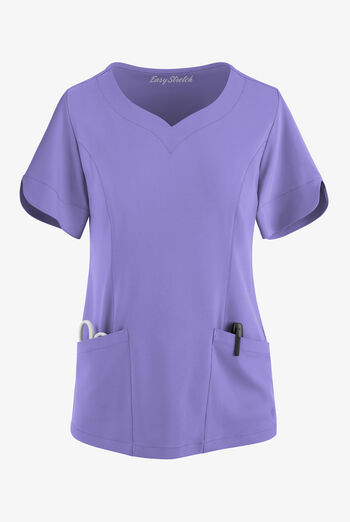 Easy STRETCH Aisha Women's 2-Pocket Sweetheart Neckline Scrub Top
