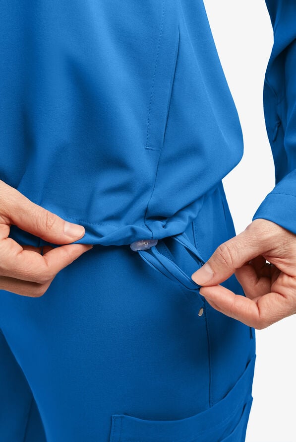 Easy STRETCH Billie Women’s 4-Pocket Pullover Scrub Hoodie - Royal - 5