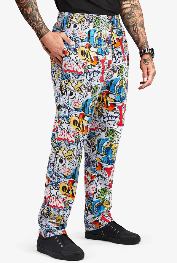 UA CHEF™ Graffiti Men's 4-Pocket Baggy Printed Chef Pants - null - 1