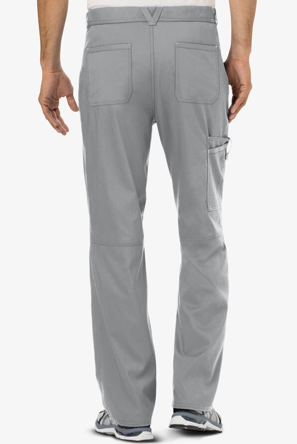 Cherokee Workwear Revolution Men's 7-Pocket STRETCH Cargo Scrub Pants - Grey - 2