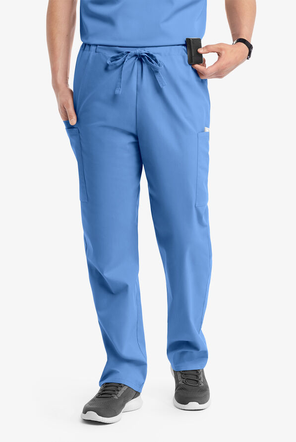 Pantal&oacute;n m&eacute;dico unisex Butter-Soft Core by UA&trade; estilo cargo con cord&oacute;n y 4 bolsillos - Nuevo y Mejorado - Ceil Blue - 1