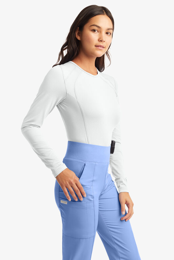 Camiseta médica ReSurge Jade con mangas largas para mujer - White - 4