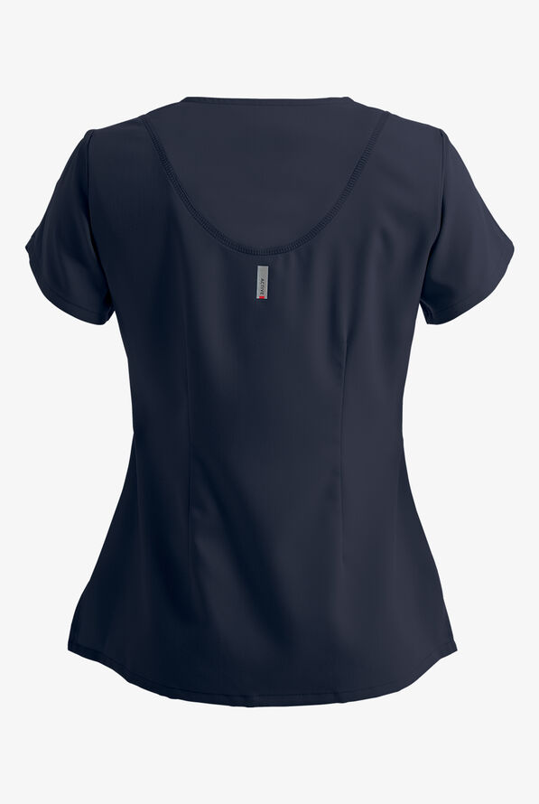 Grey's Anatomy by Barco Cora Women's 4-Pocket Crossover V-Neck Scrub Top - Steel Gray - 2