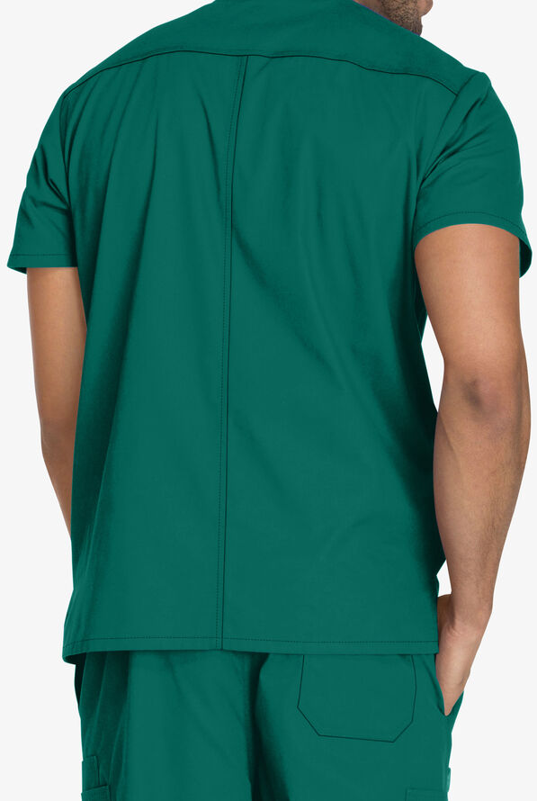 Dickies EDS Signature Men's 5-Pocket V-Neck Scrub Top - Hunter - 3