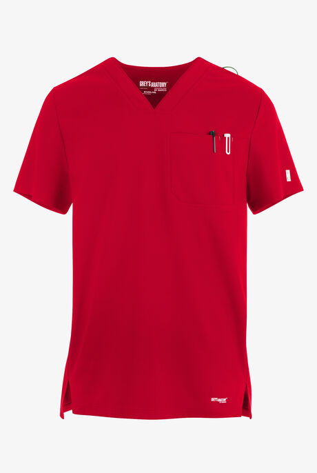 Grey's Anatomy by Barco Evolve STRETCH Journey Men's 1-Pocket Tuck In V-Neck Scrub Top