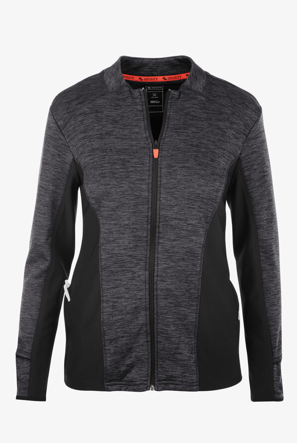 Chaqueta médica Infinity GNR8 STRETCH con cremallera y 2 bolsillos para mujer - Black - 1