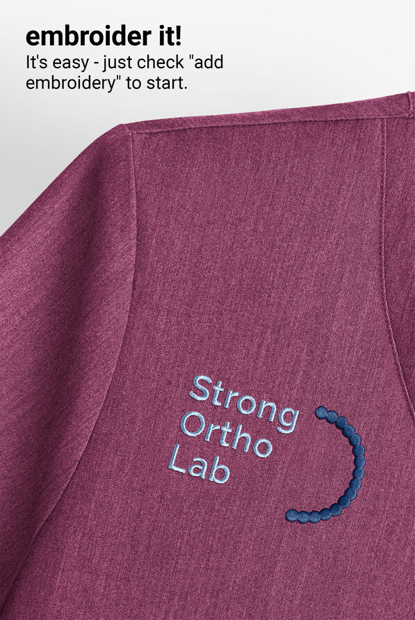 Barco One Performance Knit Victory Women's 2-Pocket STRETCH V-Neck Scrub Top - Dark Mauve Heather - 3