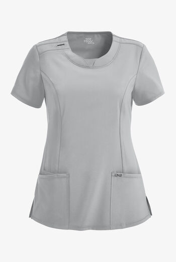 Infinity Women's 3-Pocket STRETCH Round Neck Scrub Top
