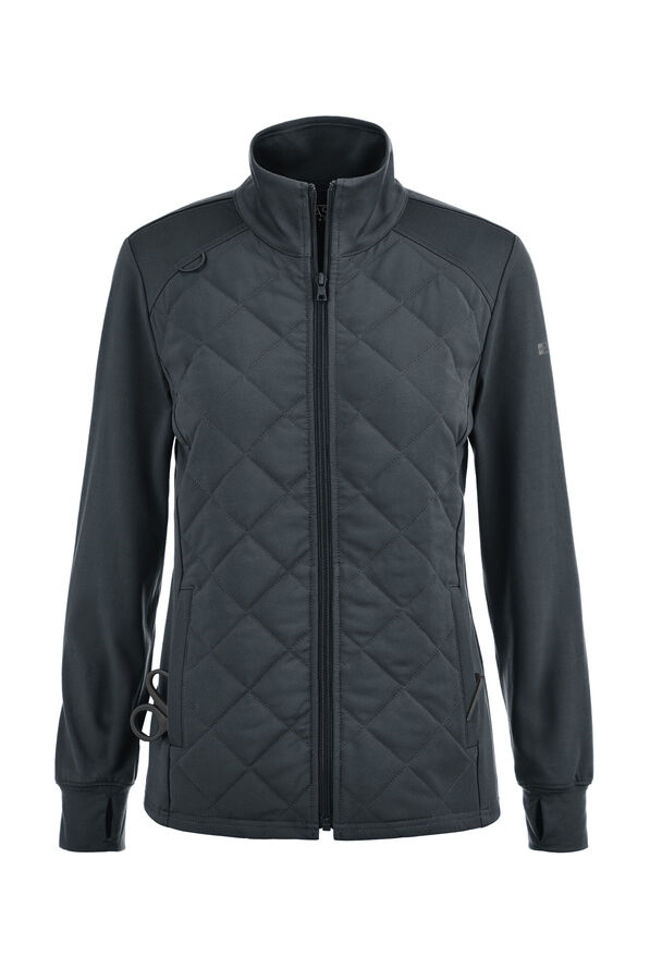 Chaqueta médica acolchada Easy STRETCH Keira con mangas largas y 2 bolsillos para mujer - Pewter - 2