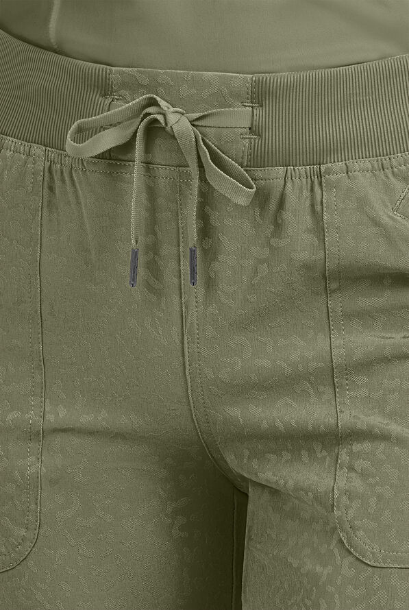 Pantalón médico Zavate Ava Therese Sheba Jacquard STRETCH estilo jogger con 4 bolsillos para mujer - Olive - 2