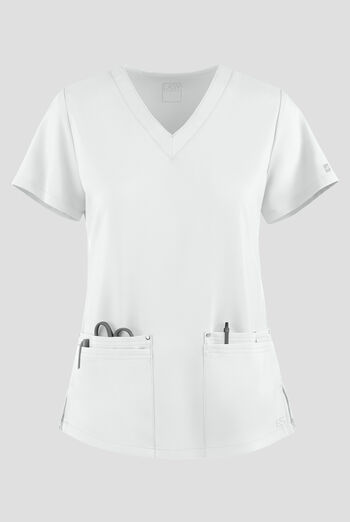 Easy STRETCH Lina Mitered Women's 4-Pocket V-Neck Scrub Top