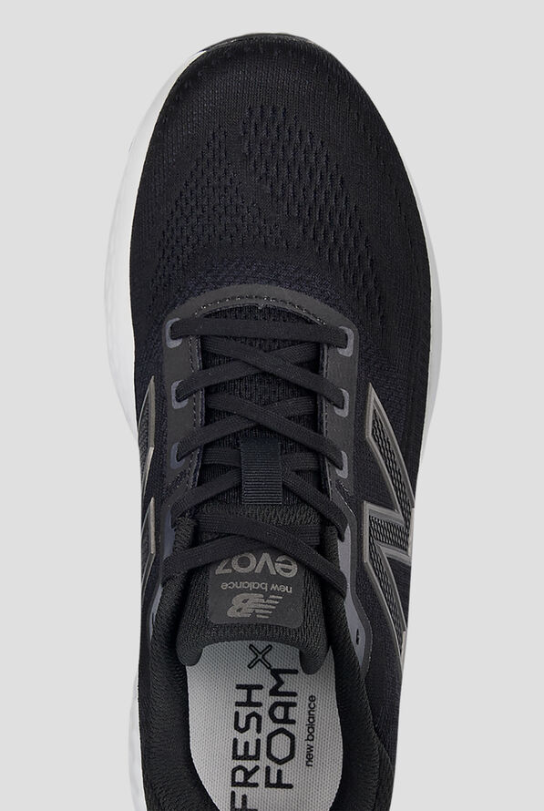 New Balance Men's Fresh Foam X EVOZ Black Athletic Lace Up Shoes - null - 2