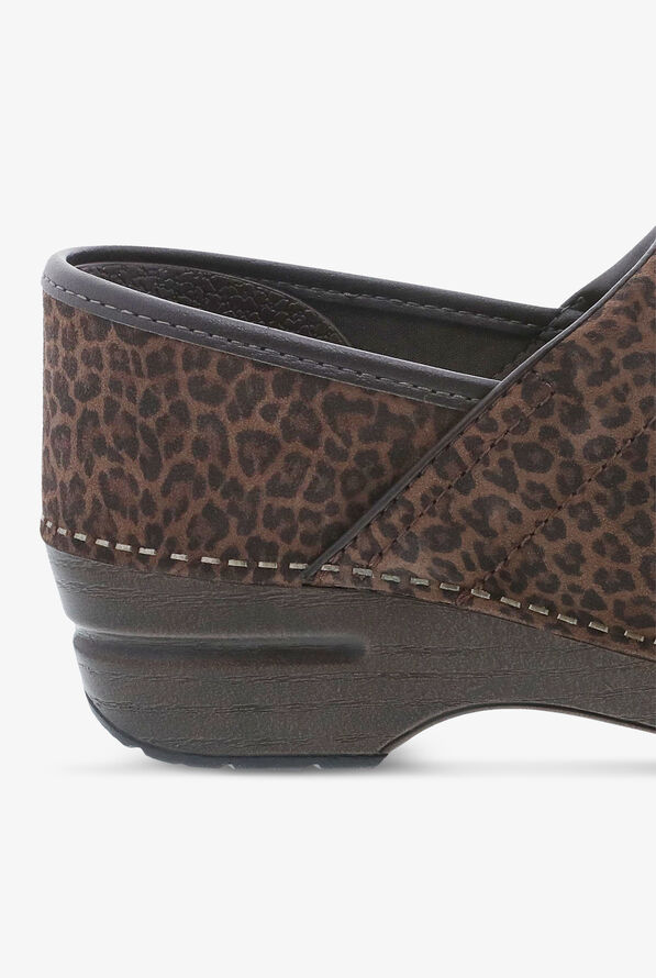 Dansko Women's Professional Mini Leopard Suede Nursing Clogs - null - 4
