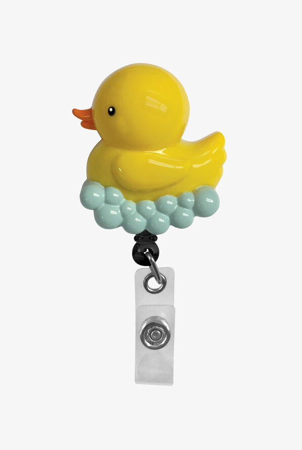 Prestige Deluxe Retracteze™ Yellow Duck Button Snap ID Badge Holder - null - 1