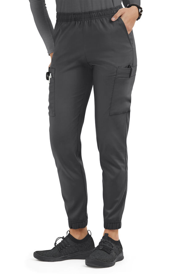 Strictly Scrubs Active Stretch Women's 10-Pocket Scrub Set - Pewter - 3