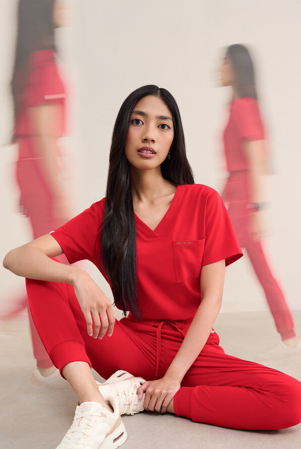 Hypothesis Women's Base V-Neck Tuck-In Scrub Top - Radiant - 7