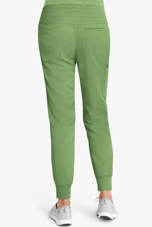 Grey's Anatomy by Barco Spandex STRETCH Eden Women's 5-Pocket Cargo Jogger Scrub Pants - Sweet Basil - 2