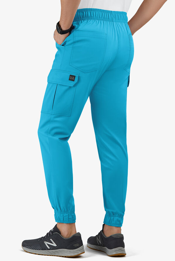 Pantalón médico UA Butter-Soft STRETCH estilo cargo jogger con 7 bolsillos para hombre - Turquoise - 2