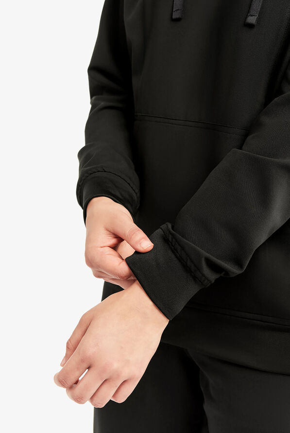 Sudadera médica Keswi con mangas largas y capucha para mujer - Black - 6