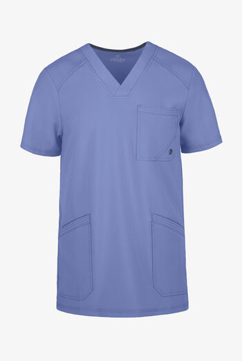 Camisa m&eacute;dica Cherokee Infinity con 2 bolsillos y paneles laterales de tejido para hombre 