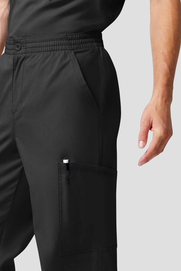 Dickies Forge Men's 6-Pocket Straight Leg Cargo Scrub Pants - Black - 3