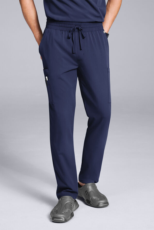 Pantalón médico Hypothesis S-R Shift Ready estilo cargo con piernas rectas y 8 bolsillos para hombre - Navy - 1