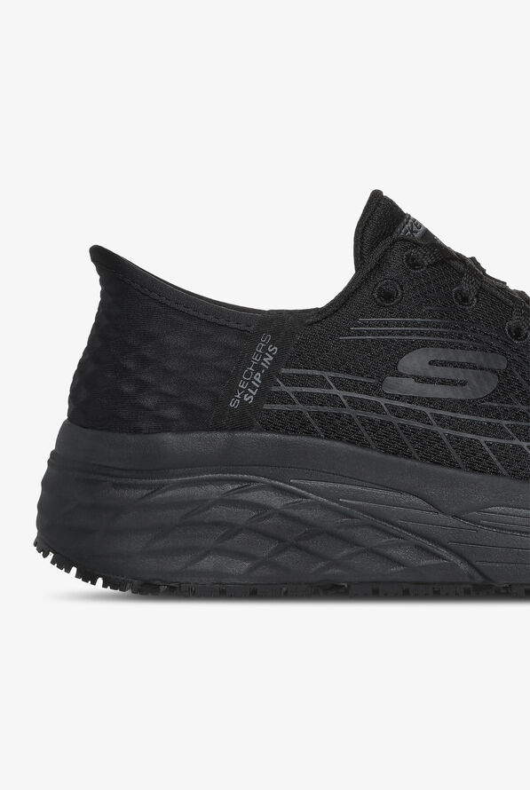 Zapatillas deportivas de enfermer&iacute;a Skechers Work Slip-In Max Cushioning con cordones para mujer - Black - 4