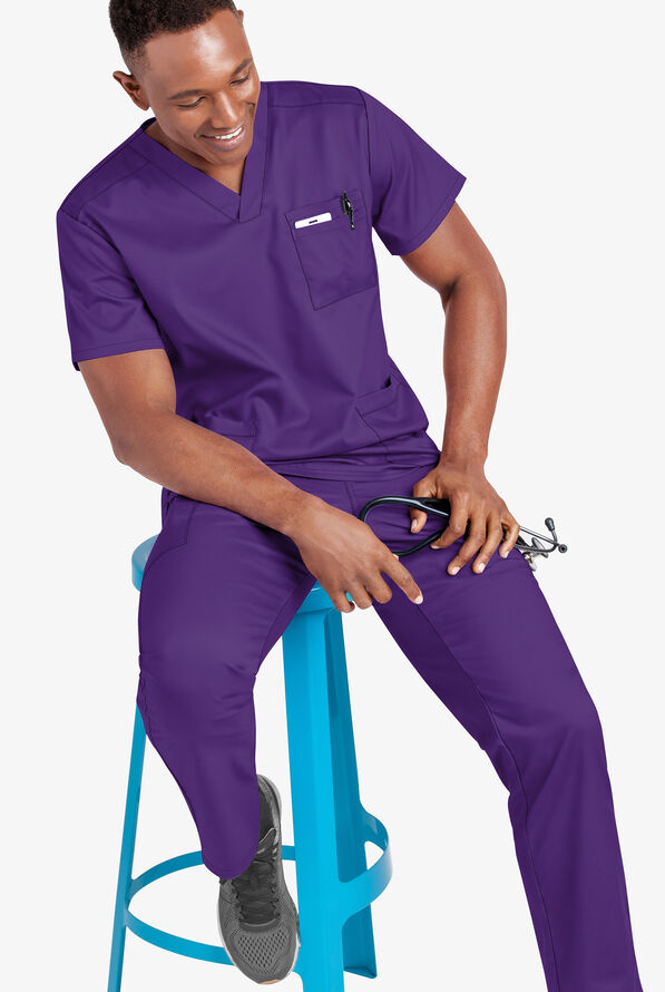 UA Flex2 Unisex 6-Pocket Pull-On Cargo STRETCH Scrub Pants - Grape - 5