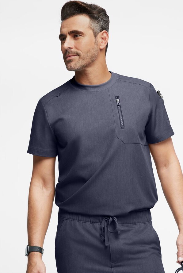 MOVEMENT by ButterSoft Titan Men's 3Pocket Crew Neck Scrub Top