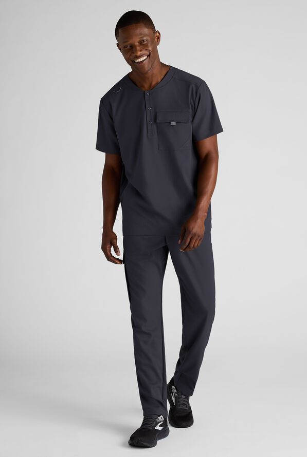 Pantal&oacute;n m&eacute;dico Grey's Anatomy&trade; by Barco Emerge Nolan STRETCH estilo cargo con 3 bolsillos para hombre - Steel Gray - 7