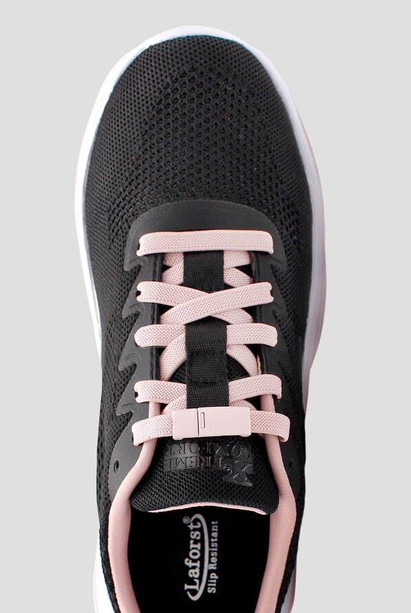 Zapatillas deportivas antideslizantes LaForst Extreme Comfort Gliders Heartbeat Black/Pink Bungee para mujer - null - 2