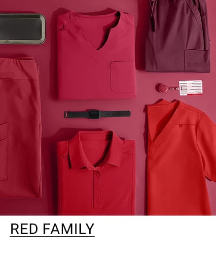 Shop Red Family Scrubs