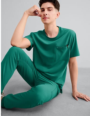 Hypothesis S-R Shift Ready 1-Pocket Tuck in Crew Neck Scrub Top