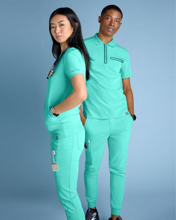 teal scrubs for men and women