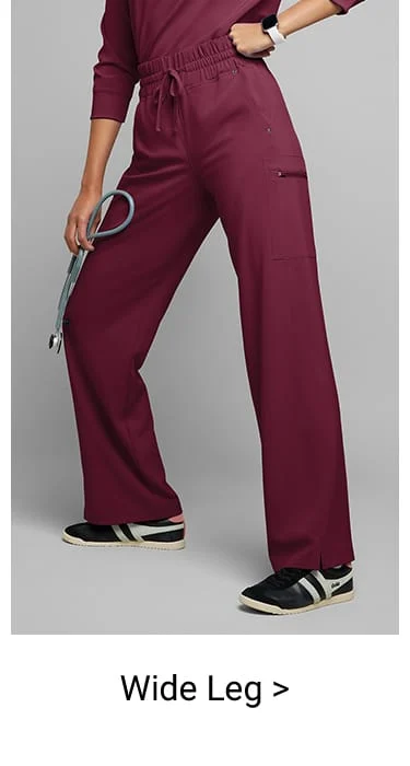 Wide Leg Scrub Pants