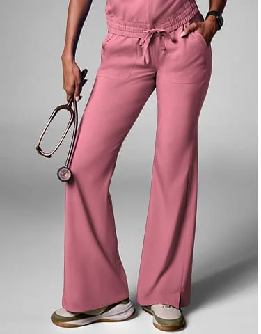 Easy Stretch Sydney Knit Waist Flare Leg Scrub Pant