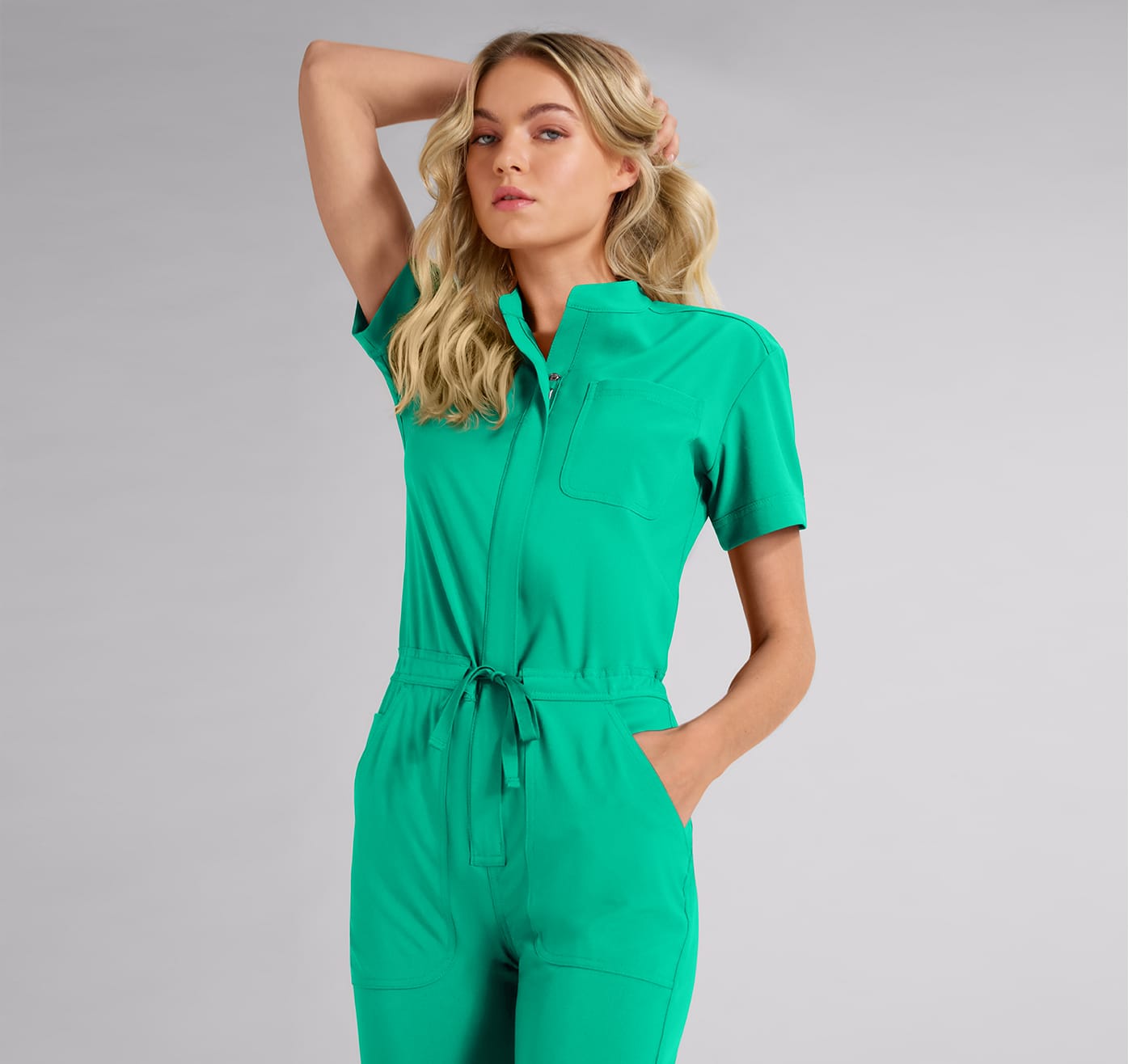 Easy Stretch Allie Women’s Short Sleeve Jumpsuit