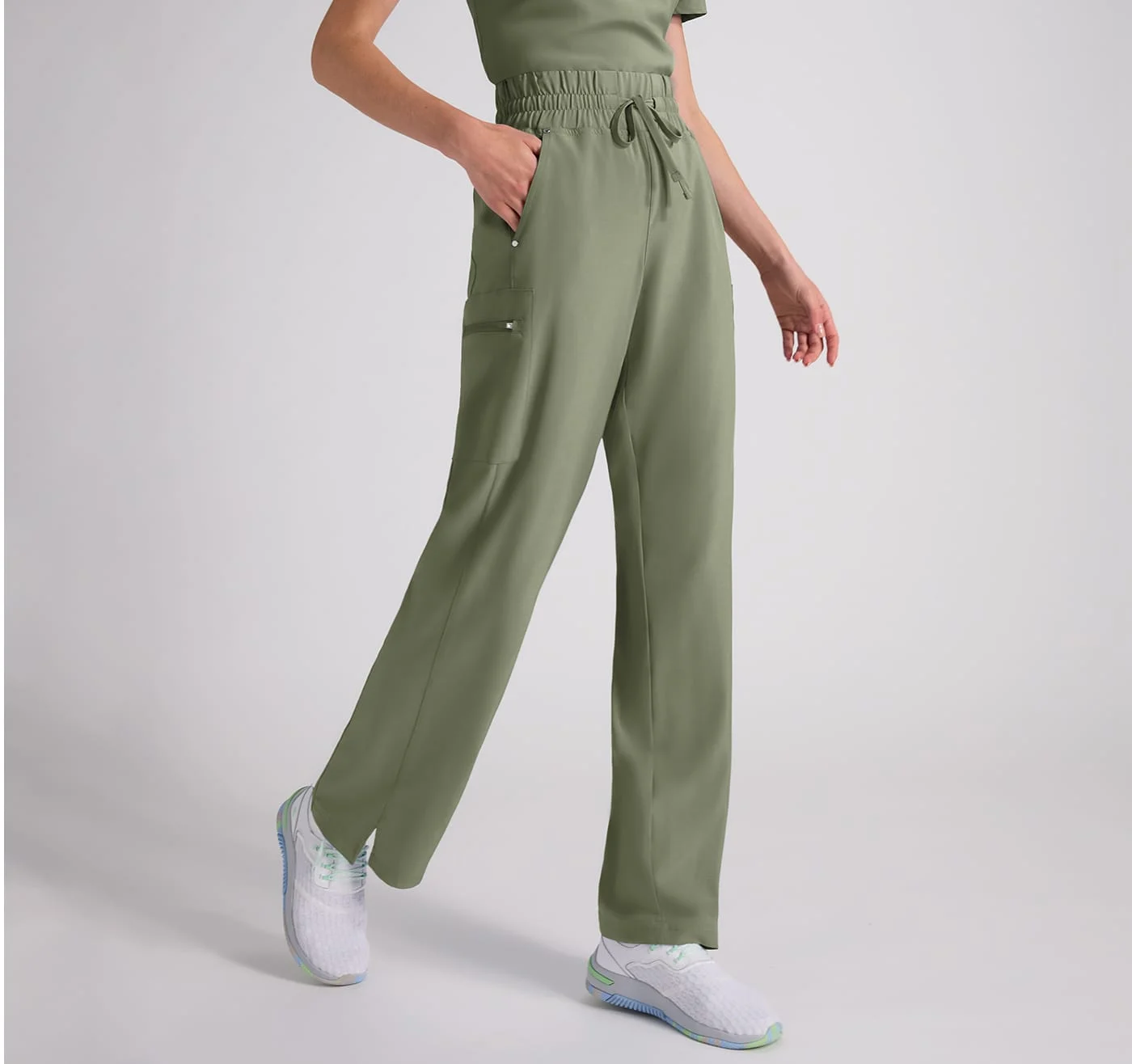 Easy Stretch Ellie High Waisted Wide Leg Scrub Pant