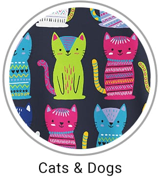 Cats and Dogs Print Scrubs
