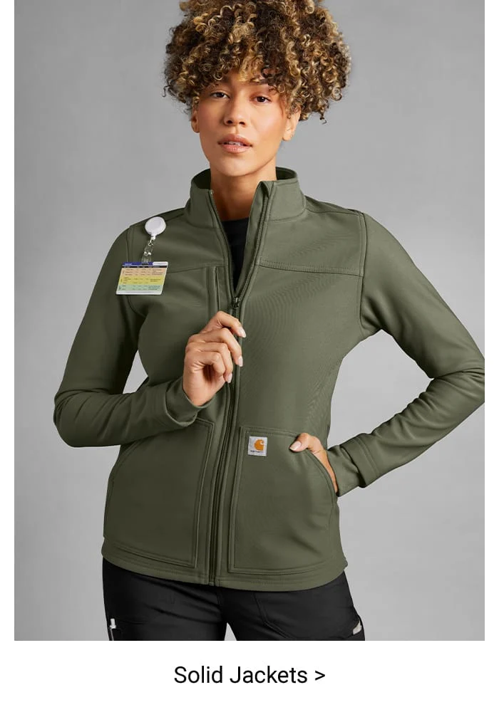 Women’s Solids Scrub Jackets 