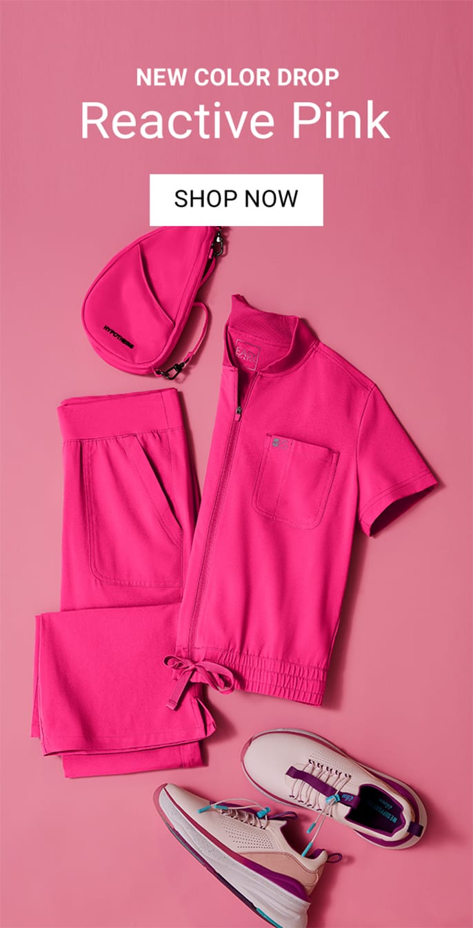 Reactive Pink Color Scrubs