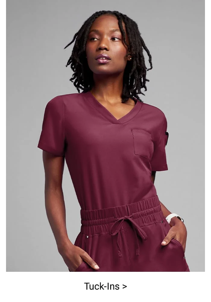 Women&rsquo;s Tuck-in Scrub Tops 