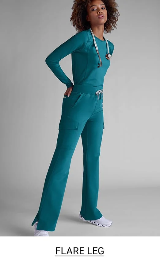 Flare Leg Scrub Pants